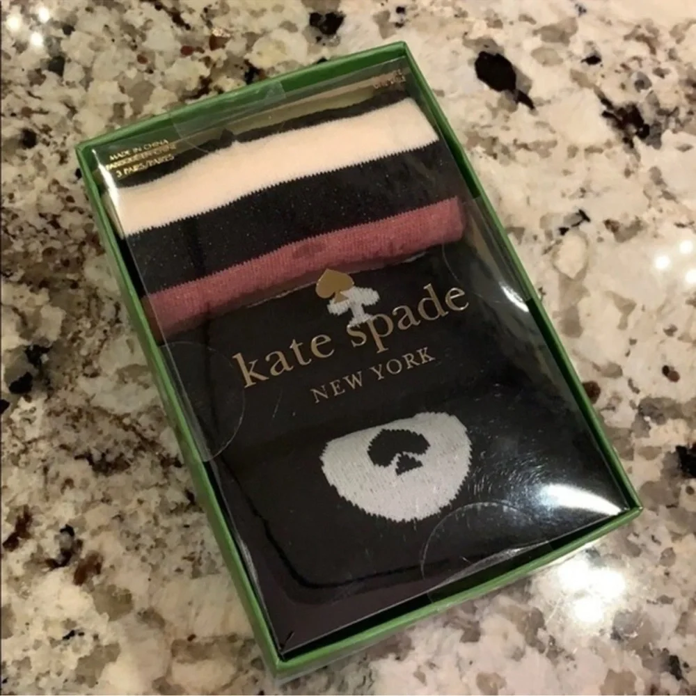 KATE SPADE NEW YORK SOCK TRIO BOXED SET NWT